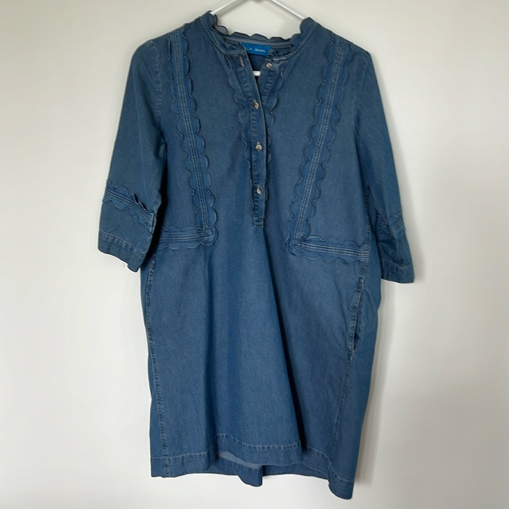 M.i.h Jeans Denim Angie Ruffle Shirt Dress
